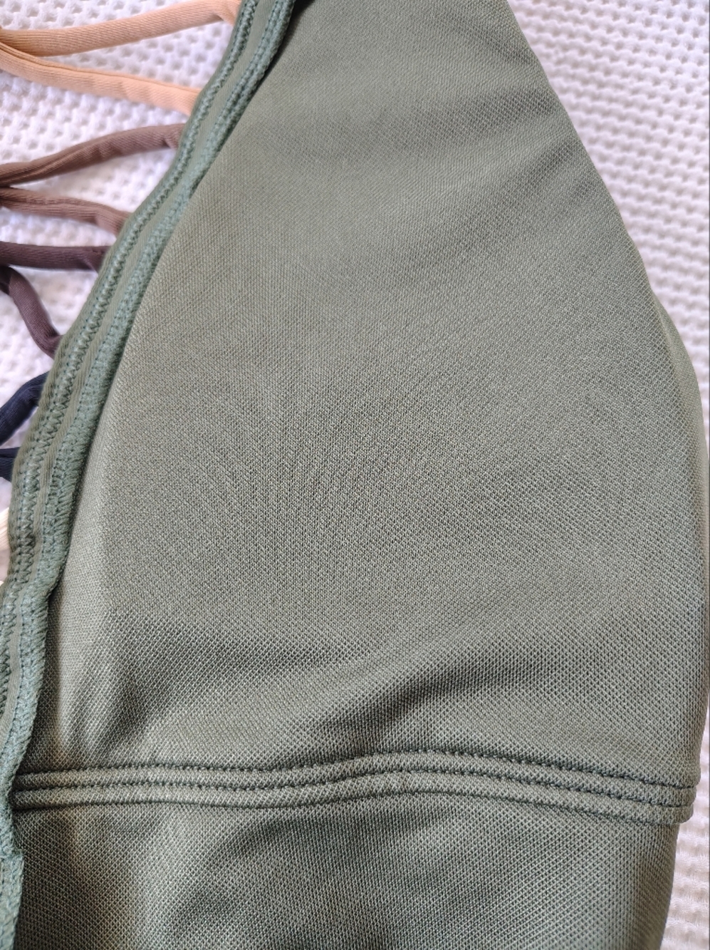 Bleu Rod Beattie Olive Green One-Piece Swimsuit with Lattice Front Size 6 - Picture 8 of 11